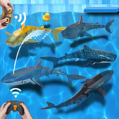 Remote Control Shark Kids Toys for Children Boys Christmas Gifts Bath Swimming Pools Water Rc Animal Clown Fish Robots Submarine